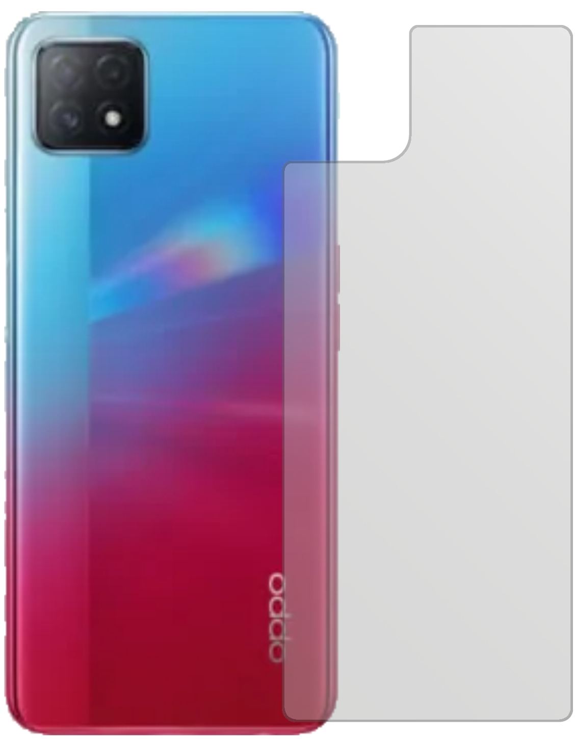 5x Schutzfolie matt für Oppo A72 5G Rückseite Disp (2)