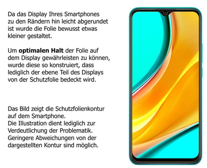 1x 9H Schutzfolie matt für Xiaomi Redmi 9 Panzerfo (3)