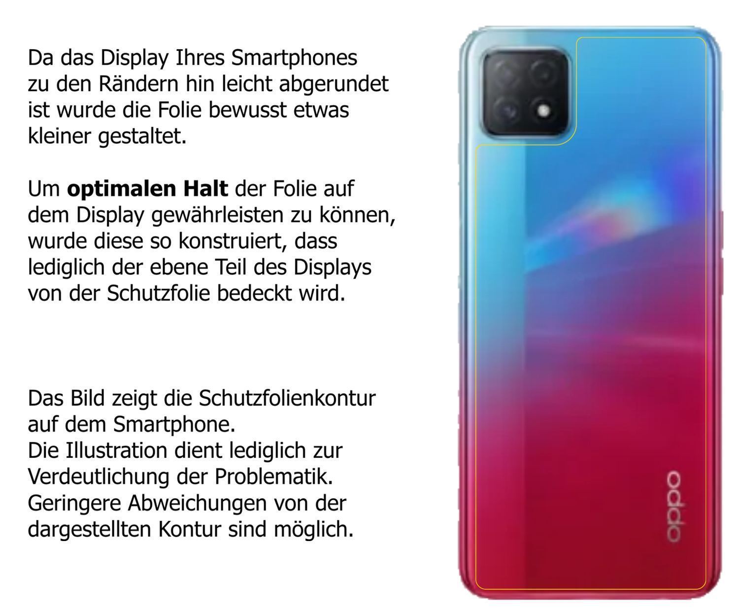 2x 9H Schutzfolie matt für Oppo A72 5G Rückseite P (3)