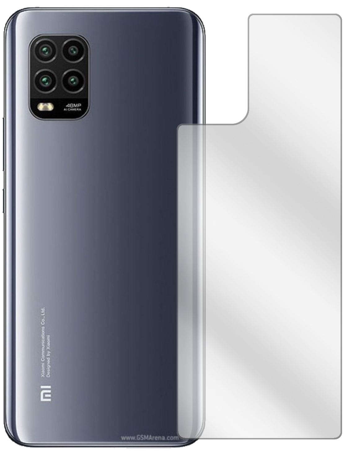6x Schutzfolie klar für Xiaomi Mi 10 Lite 5G Rücks (2)