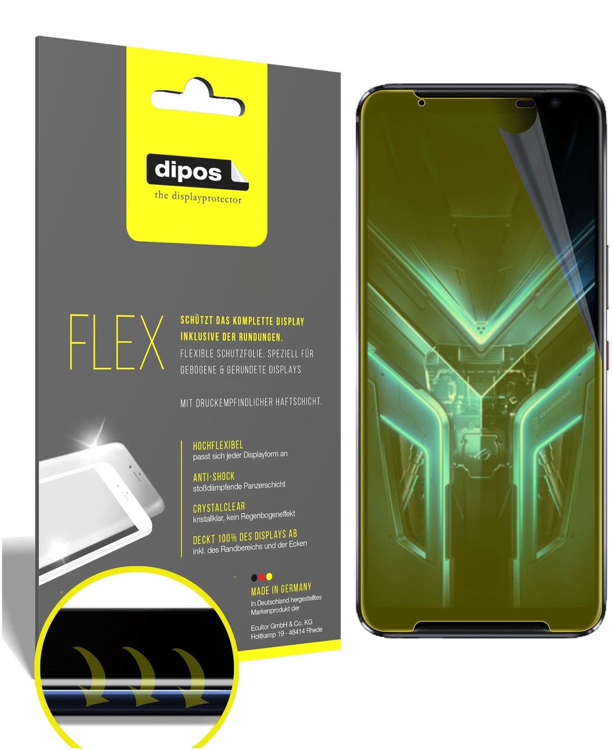 2x 3D Full Cover Schutzfolie für Asus ROG Phone 3 (1)