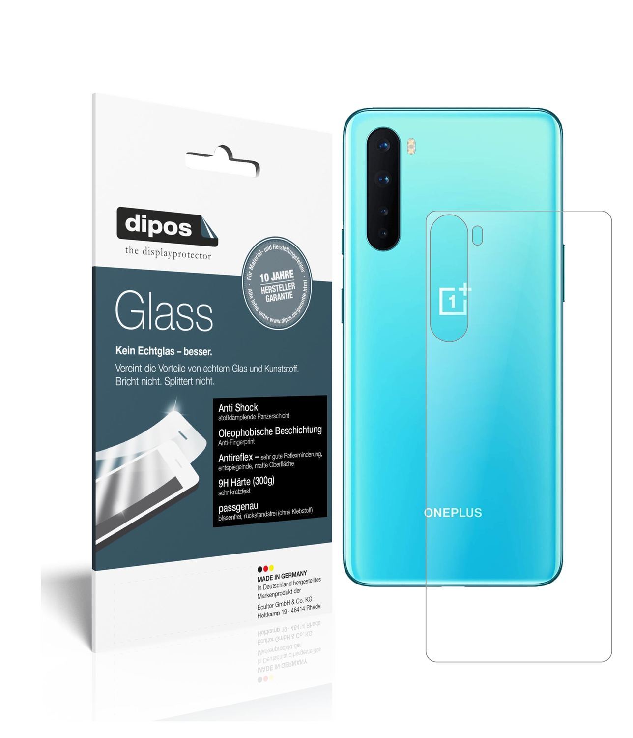1x 9H Schutzfolie matt für OnePlus Nord Rückseite  (1)