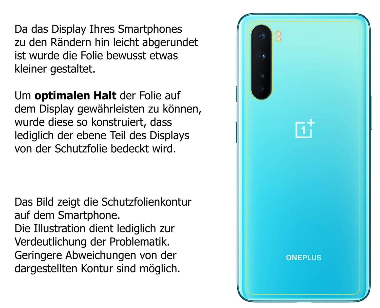 1x 9H Schutzfolie matt für OnePlus Nord Rückseite  (3)