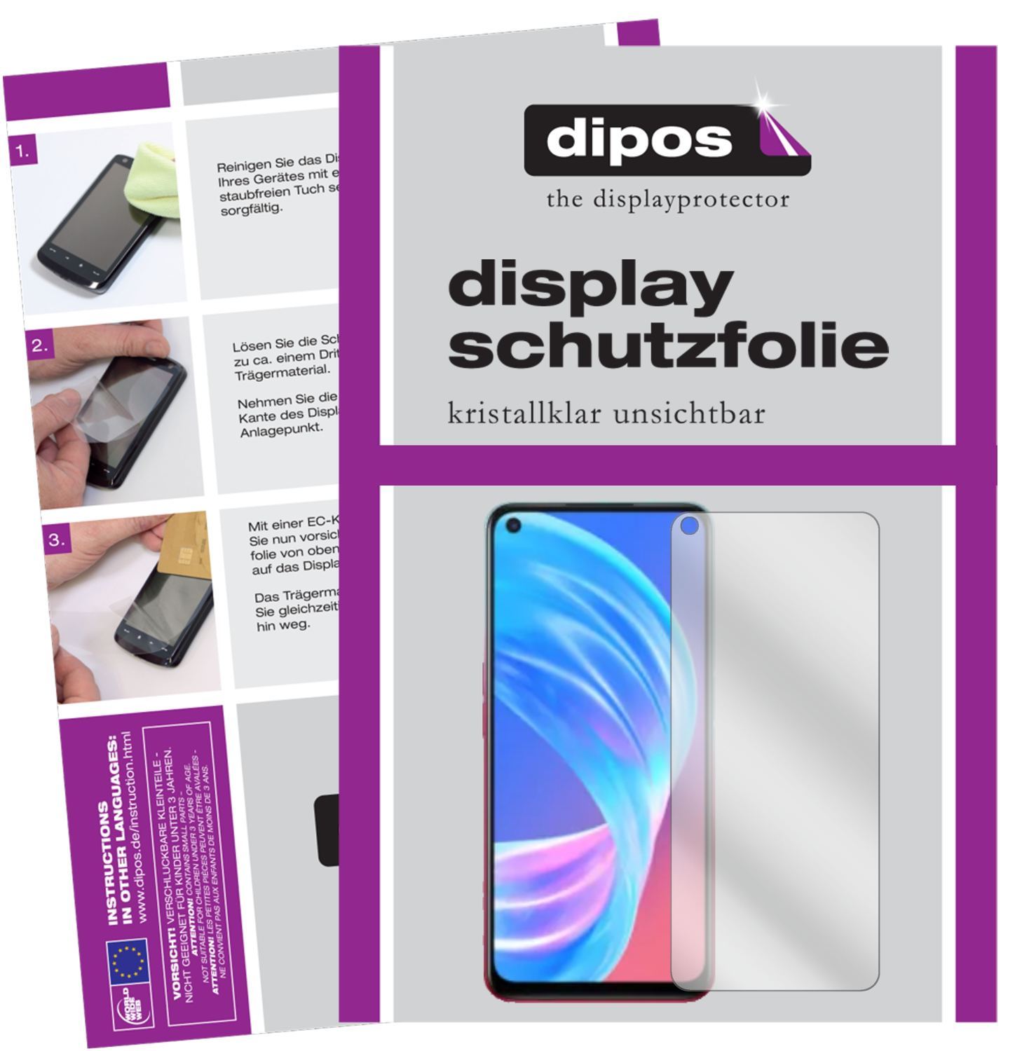 6x Schutzfolie klar für Oppo A72 5G Display-Schutz (1)