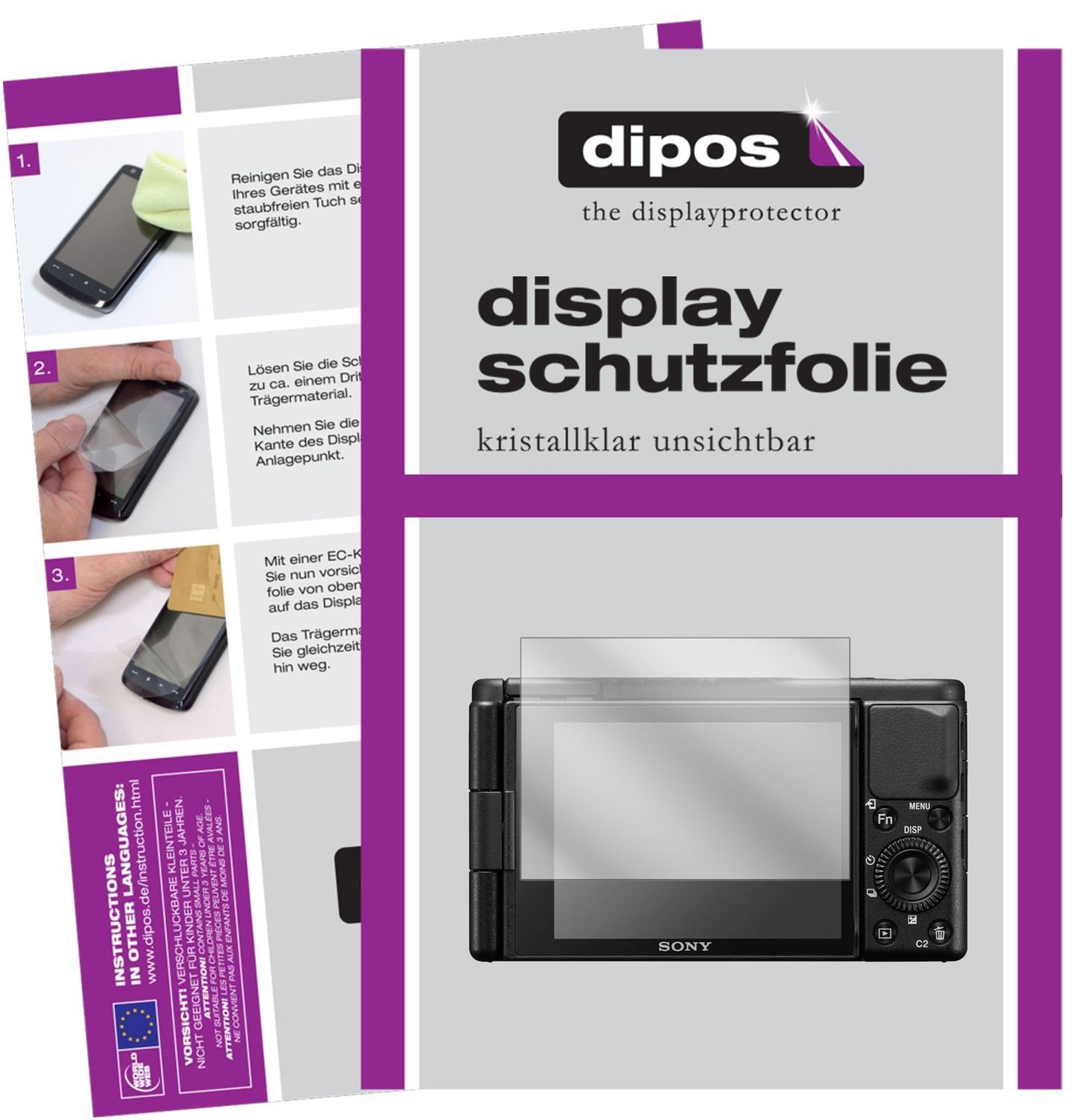 1x Schutzfolie klar für Sony ZV-1 Display-Schutzfo (1)