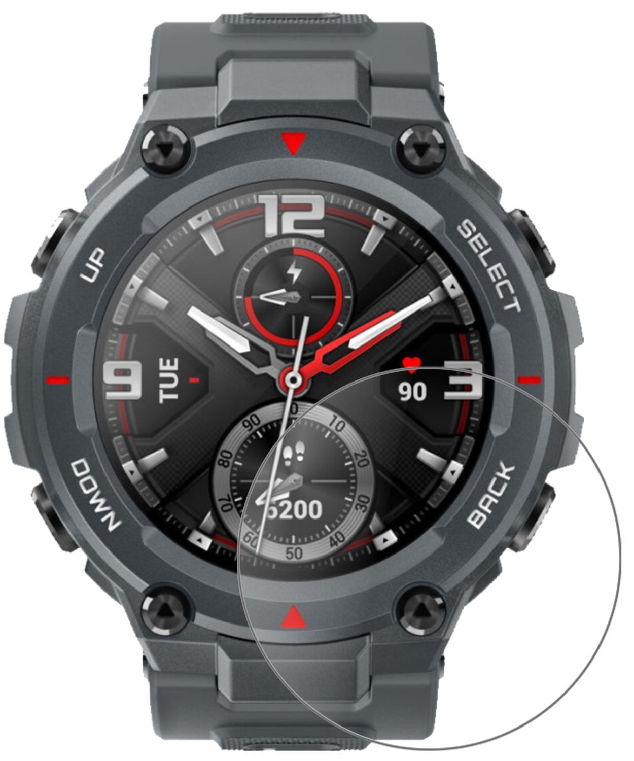 1x 9H Schutzfolie matt für Amazfit T-Rex Smartwatc (2)