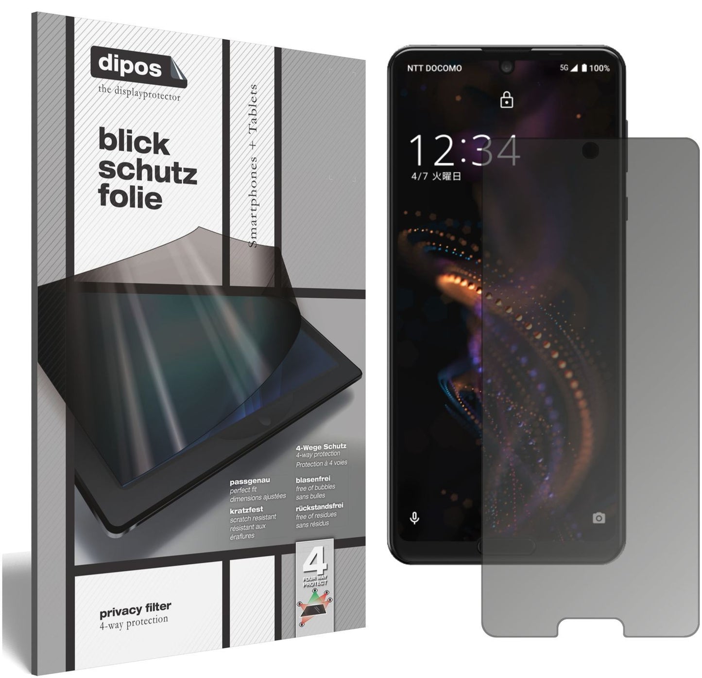 Blickschutzfolie für Sharp Aquos R5G matt Schutzfo (1)