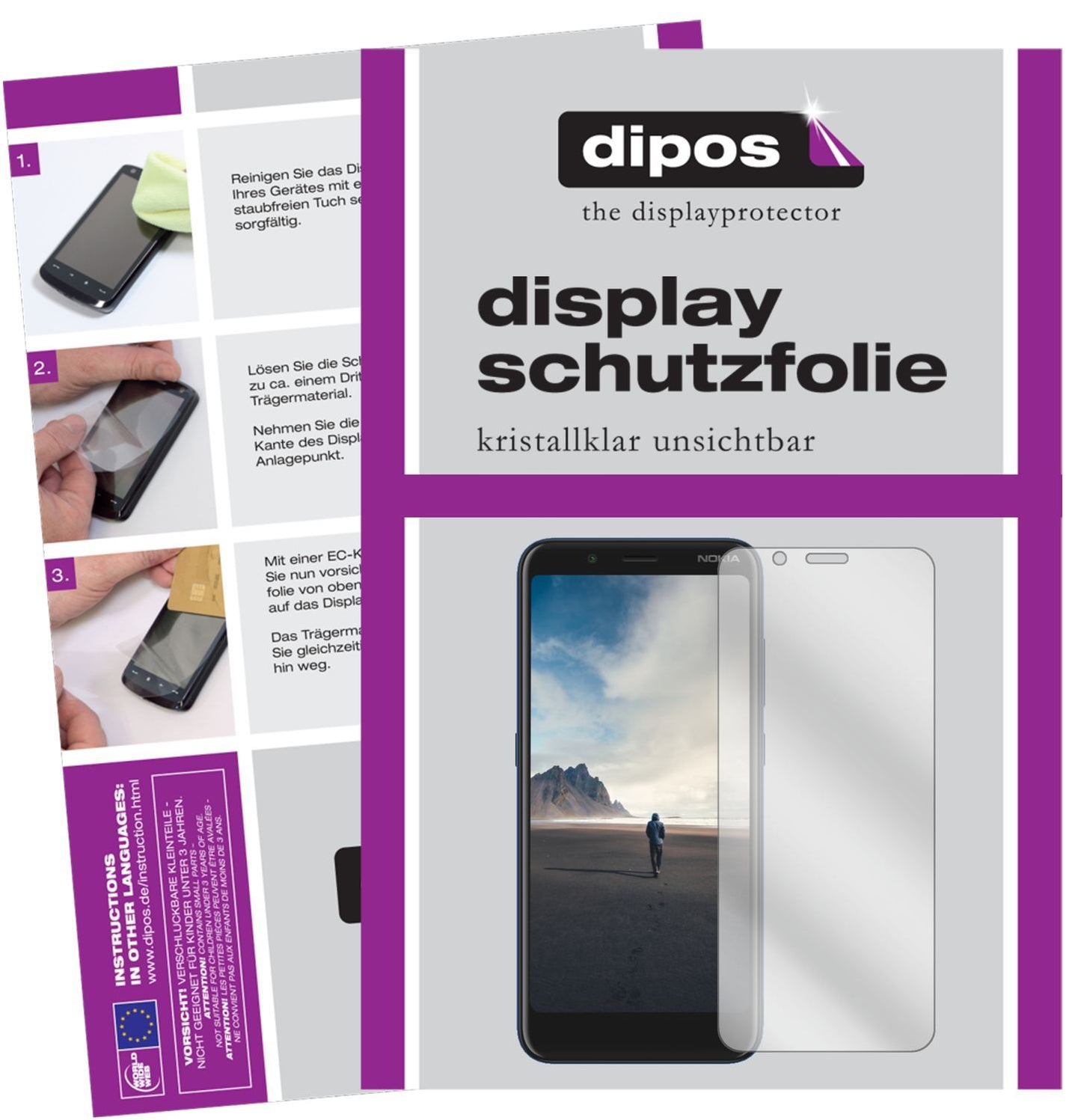 1x Schutzfolie klar für Nokia C2 Tava Display-Schu (1)