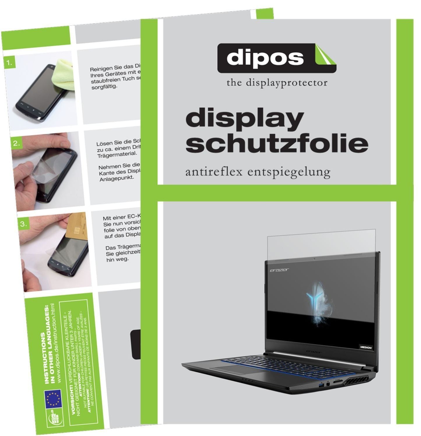 1x Schutzfolie matt für Medion Erazer P15609 Displ (1)