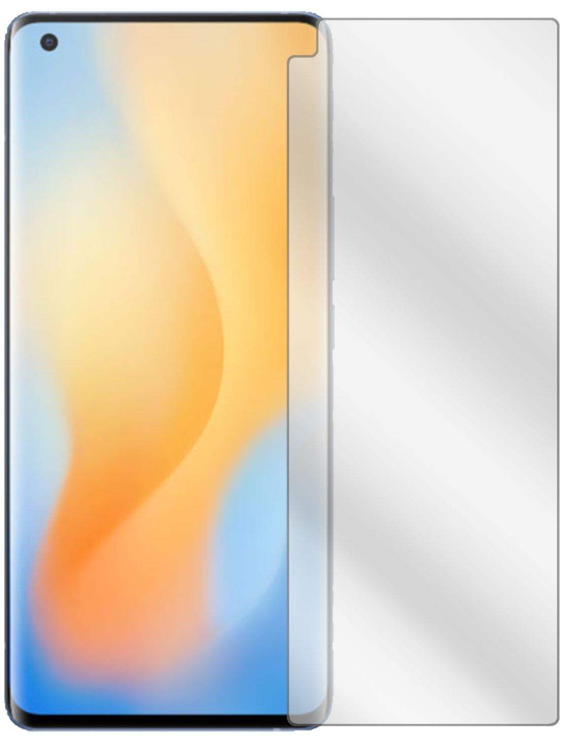1x Schutzfolie klar für Vivo X50 Pro Display-Schut (2)