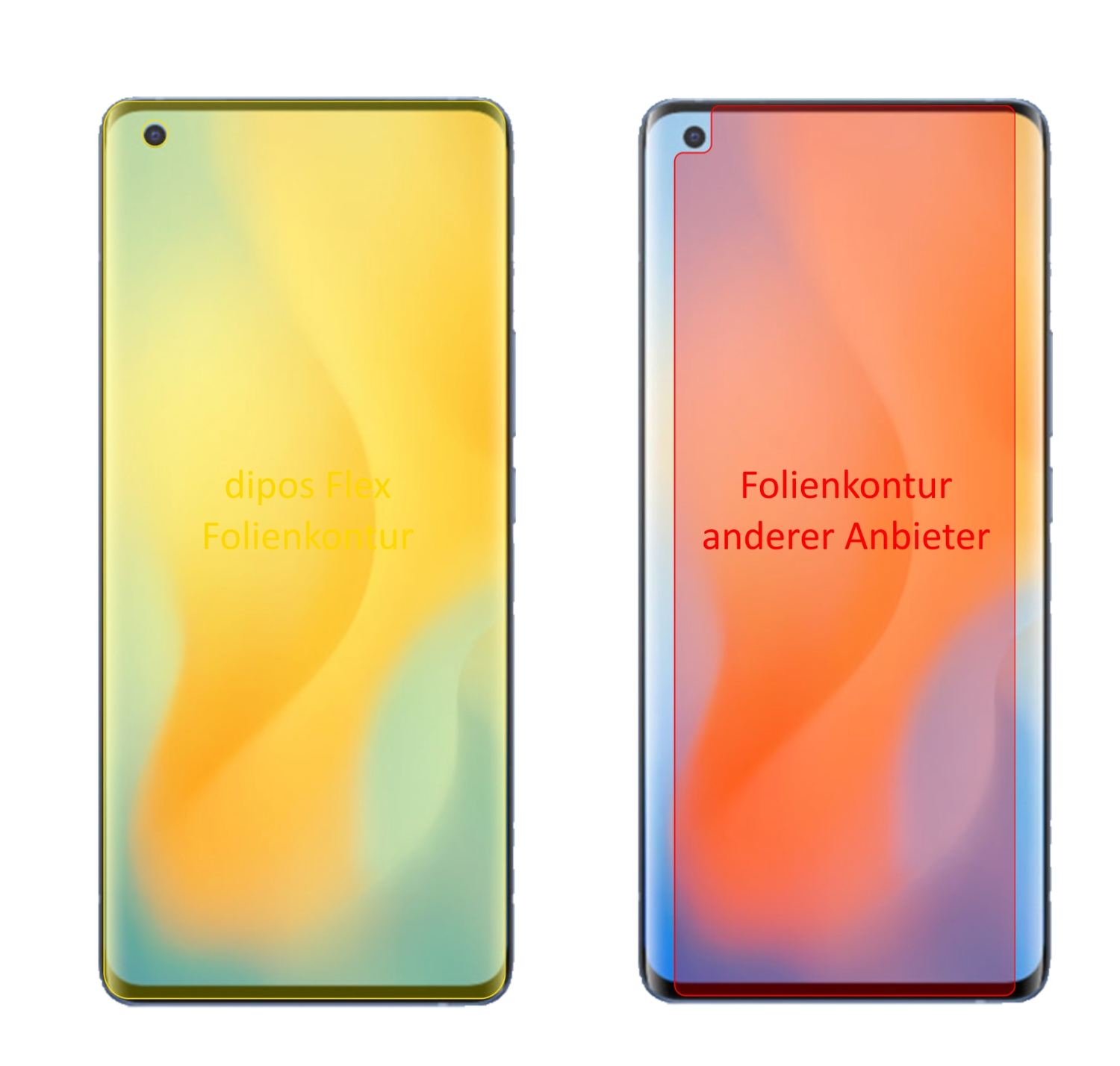3x 3D Full Cover Schutzfolie für Vivo X50 Pro (2)