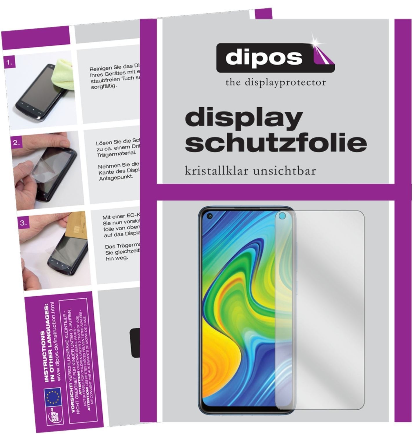 6x Schutzfolie klar für Xiaomi Redmi Note 9 Displa (1)