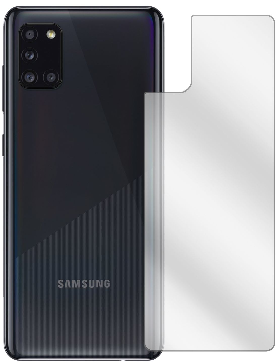 6x Schutzfolie klar für Samsung Galaxy A31 Rücksei (2)