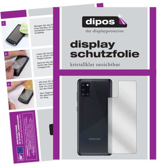 2x Schutzfolie klar für Samsung Galaxy A31 Rücksei (1)