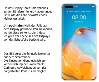 1x Schutzfolie klar für Huawei P40 Pro Display-Sch (5)