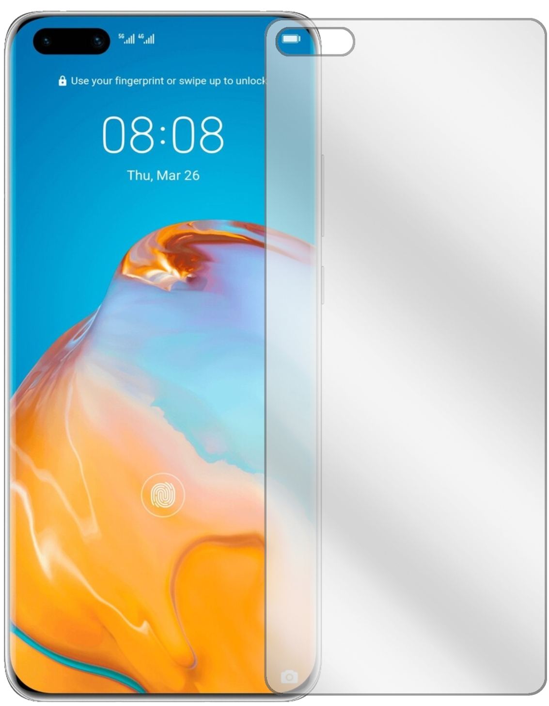 4x Schutzfolie klar für Huawei P40 Pro Display-Sch (2)