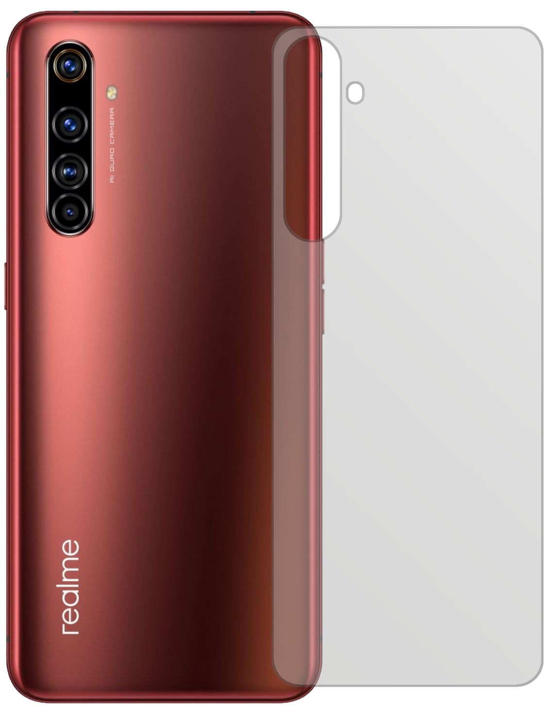 2x Schutzfolie matt für Oppo Realme X50 5G Rücksei (2)