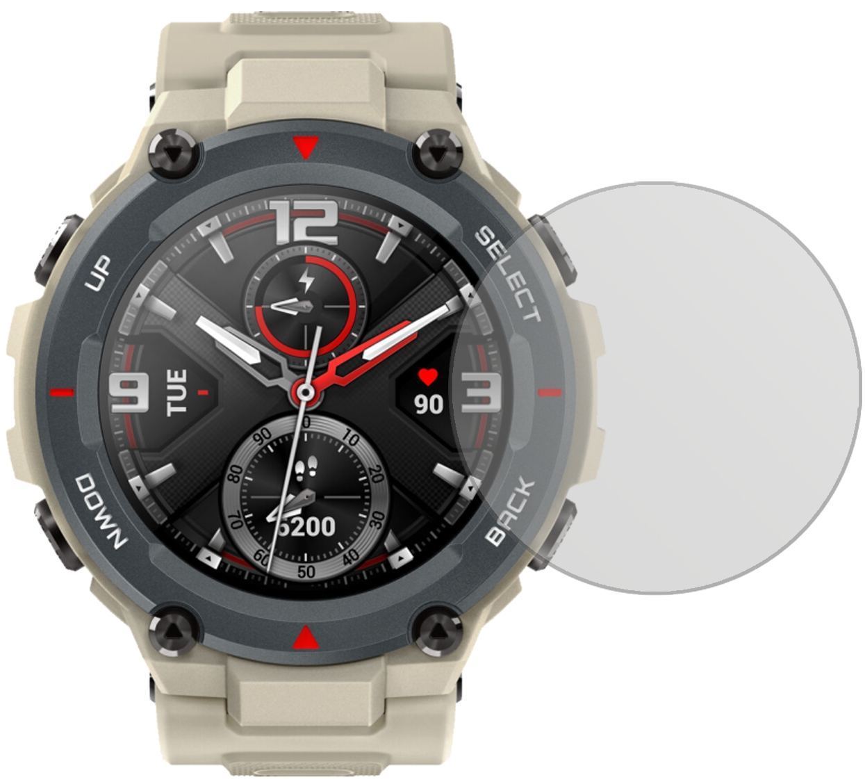 5x Schutzfolie matt für Huami Amazfit T-Rex Displa (2)