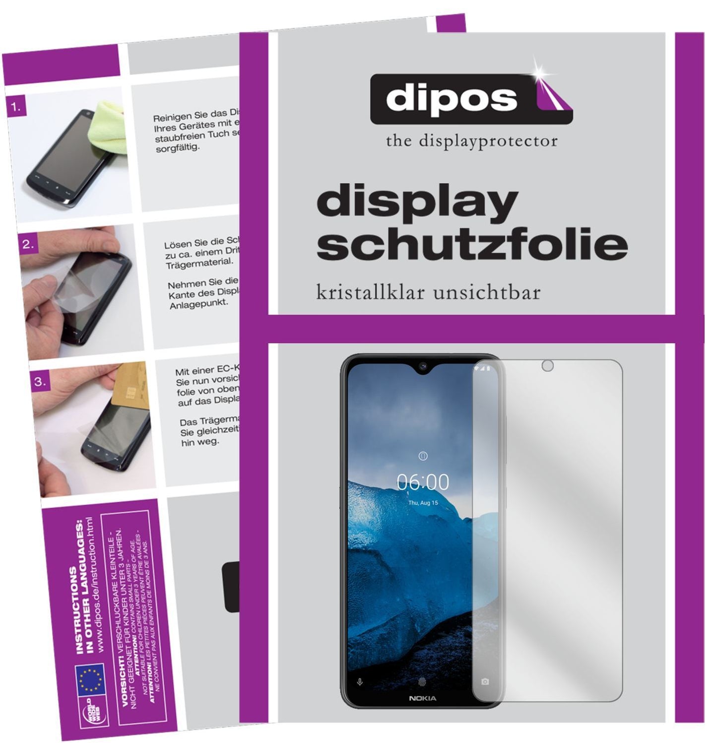 2x Schutzfolie klar für Nokia 46059 Display-Schutz (1)