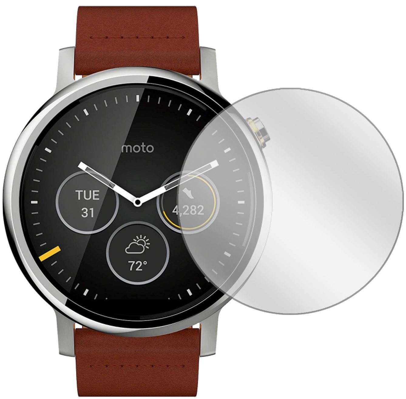 5x Schutzfolie klar für Motorola Moto 360 (2019) D (2)