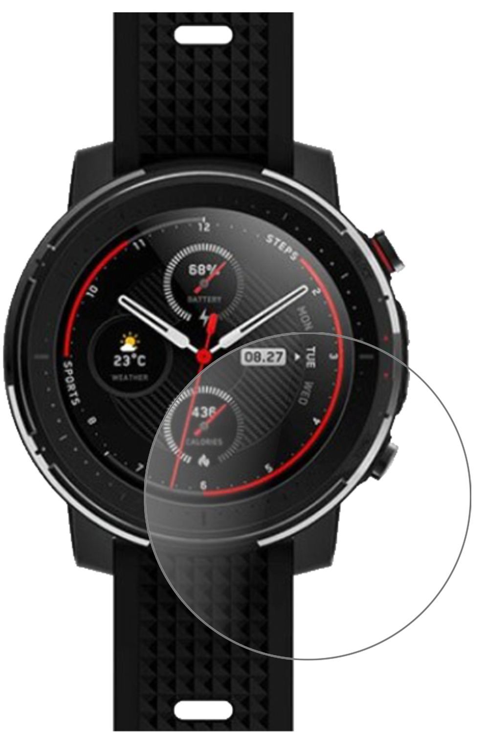 2x 9H Schutzfolie matt für Huami Amazfit Stratos 3 (2)
