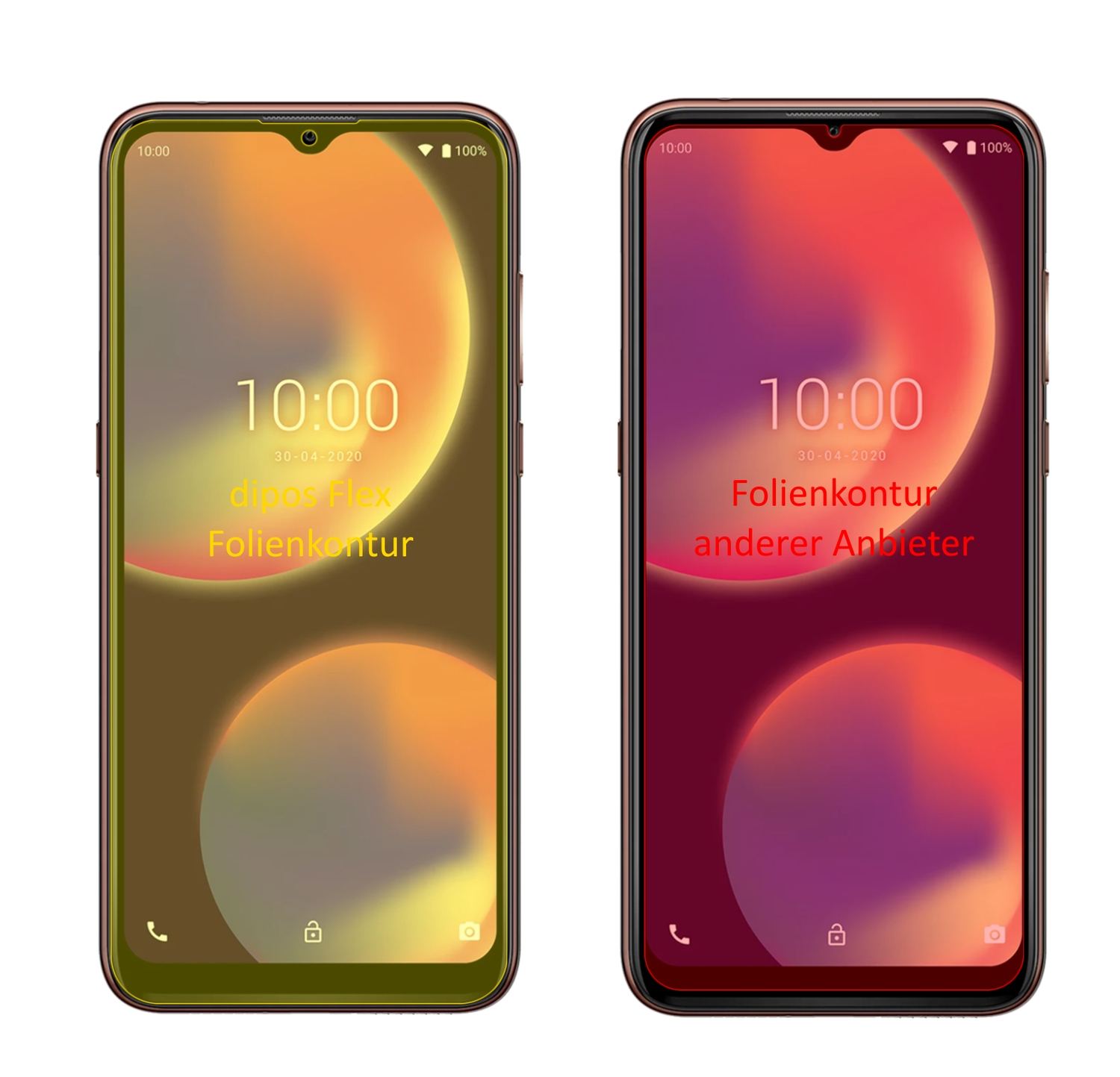 2x 3D Full Cover Schutzfolie für Wiko View 4 (2)