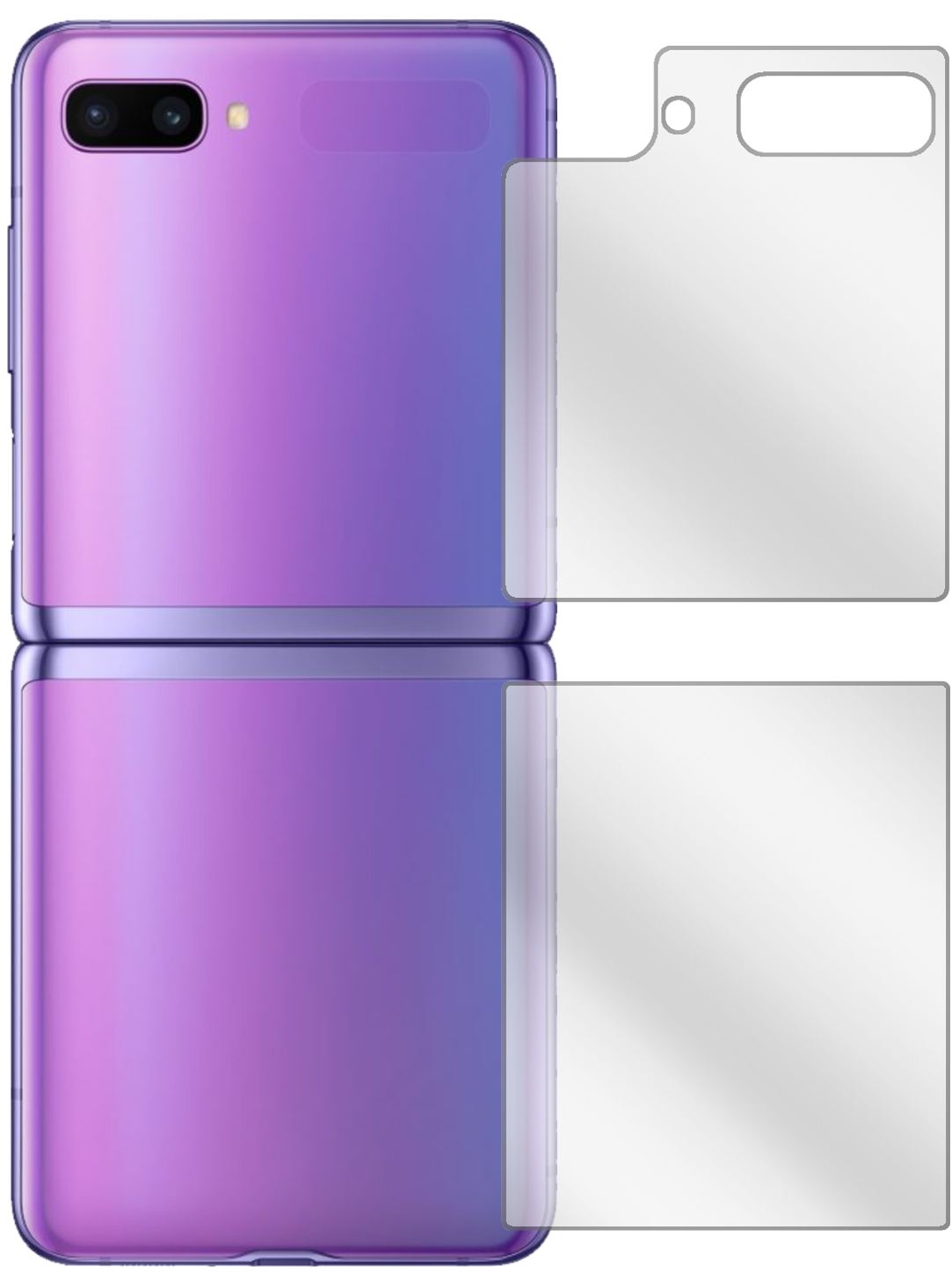 6x Schutzfolie klar für Samsung Galaxy Z Flip Rück (3)