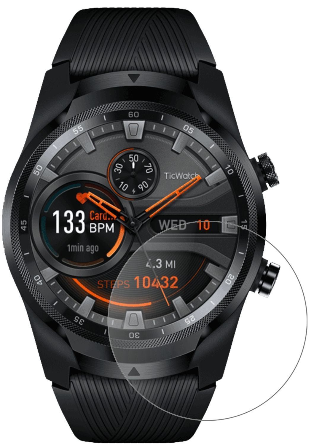 1x 9H Schutzfolie matt für Mobvoi TicWatch Pro 4G  (2)
