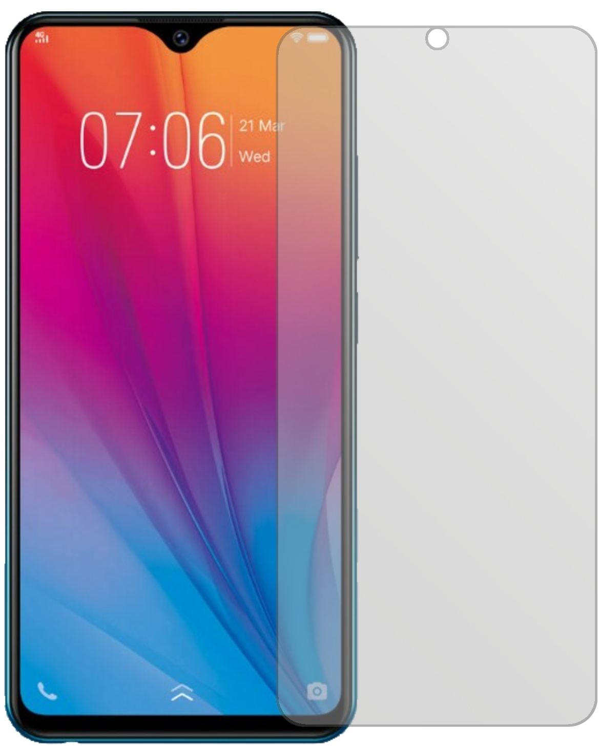 5x Schutzfolie matt für Vivo Y91C (2020) Display-S (2)
