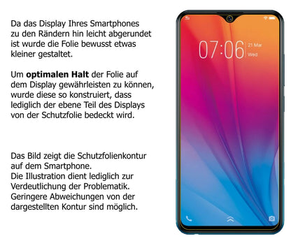 2x Schutzfolie klar für Vivo Y91C (2020) Display-S (5)
