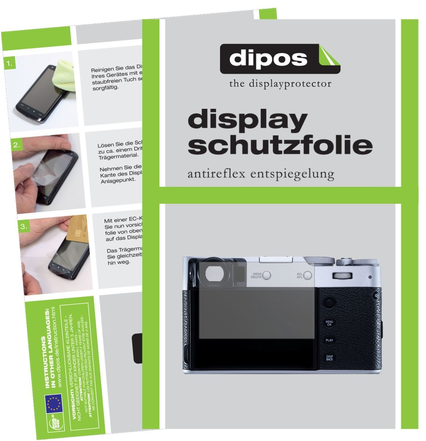 2x Schutzfolie matt für Fujifilm X100V Display-Sch (1)