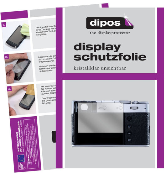 2x Schutzfolie klar für Fujifilm X100V Display-Sch (1)