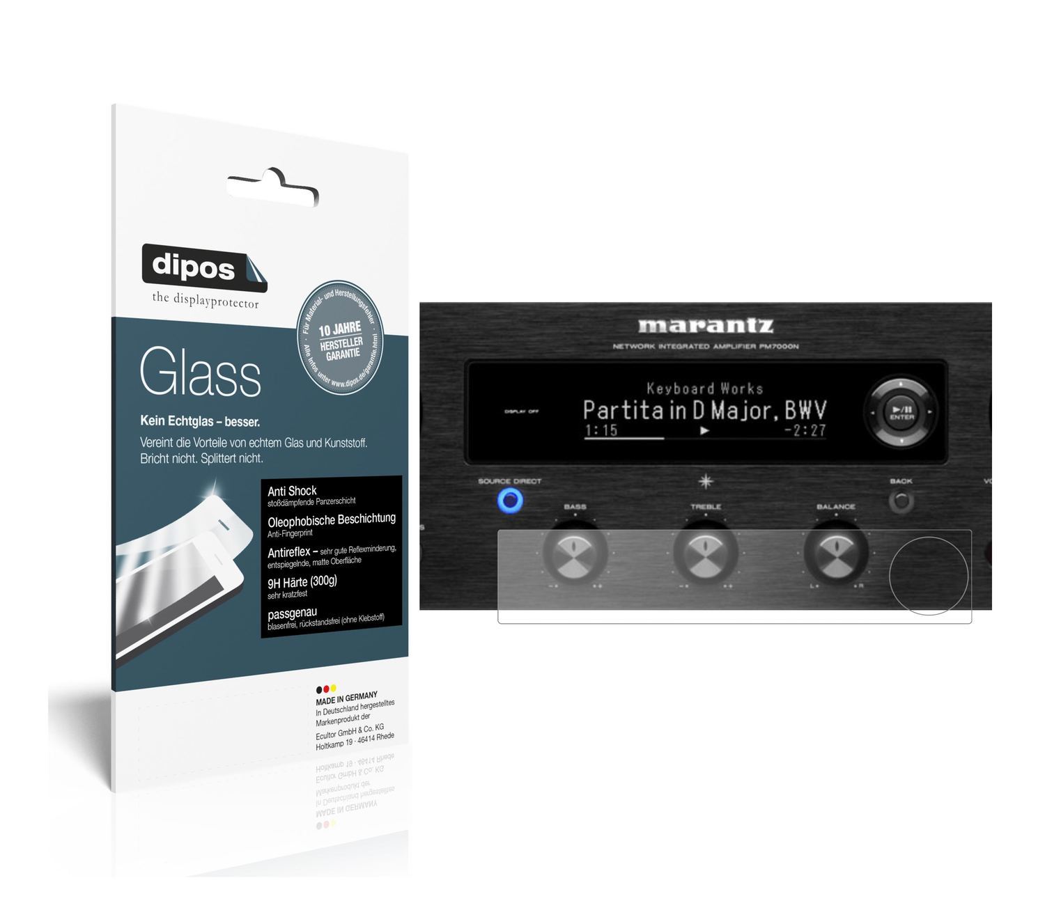 2x 9H Schutzfolie matt für Marantz PM7000N Panzerf (1)