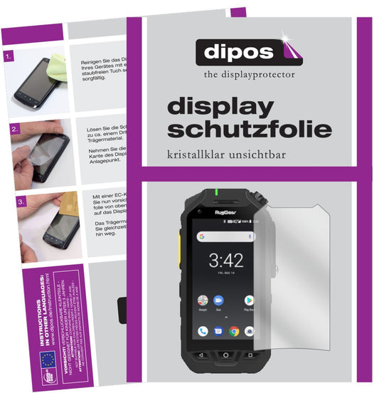 2x Schutzfolie klar für Ruggear RG725 Display-Schu (1)