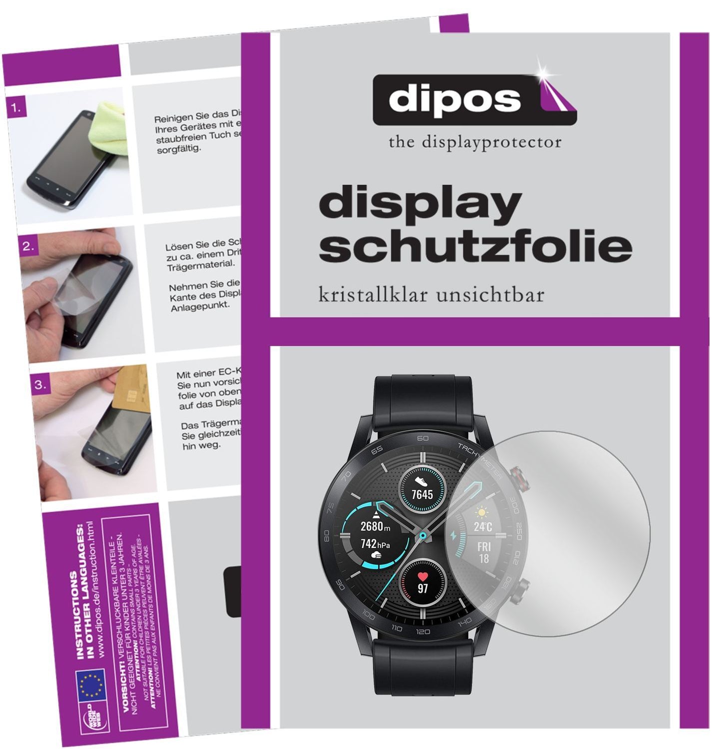 1x Schutzfolie klar für Honor Magic Watch 2 46mm D (1)