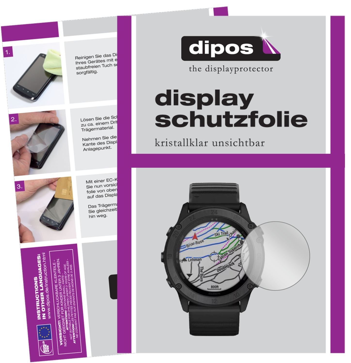 5x Schutzfolie klar für Garmin tactix Delta Displa (1)