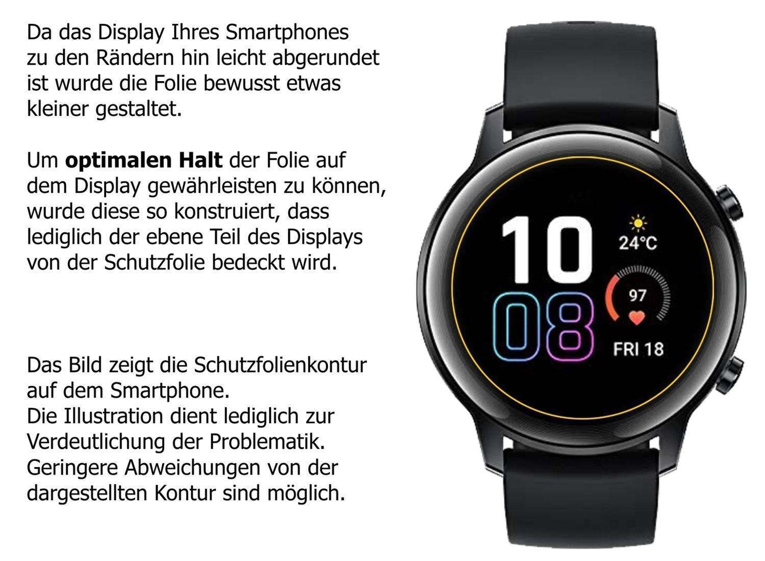 Blickschutzfolie für Honor Magic Watch 2 42mm matt (5)