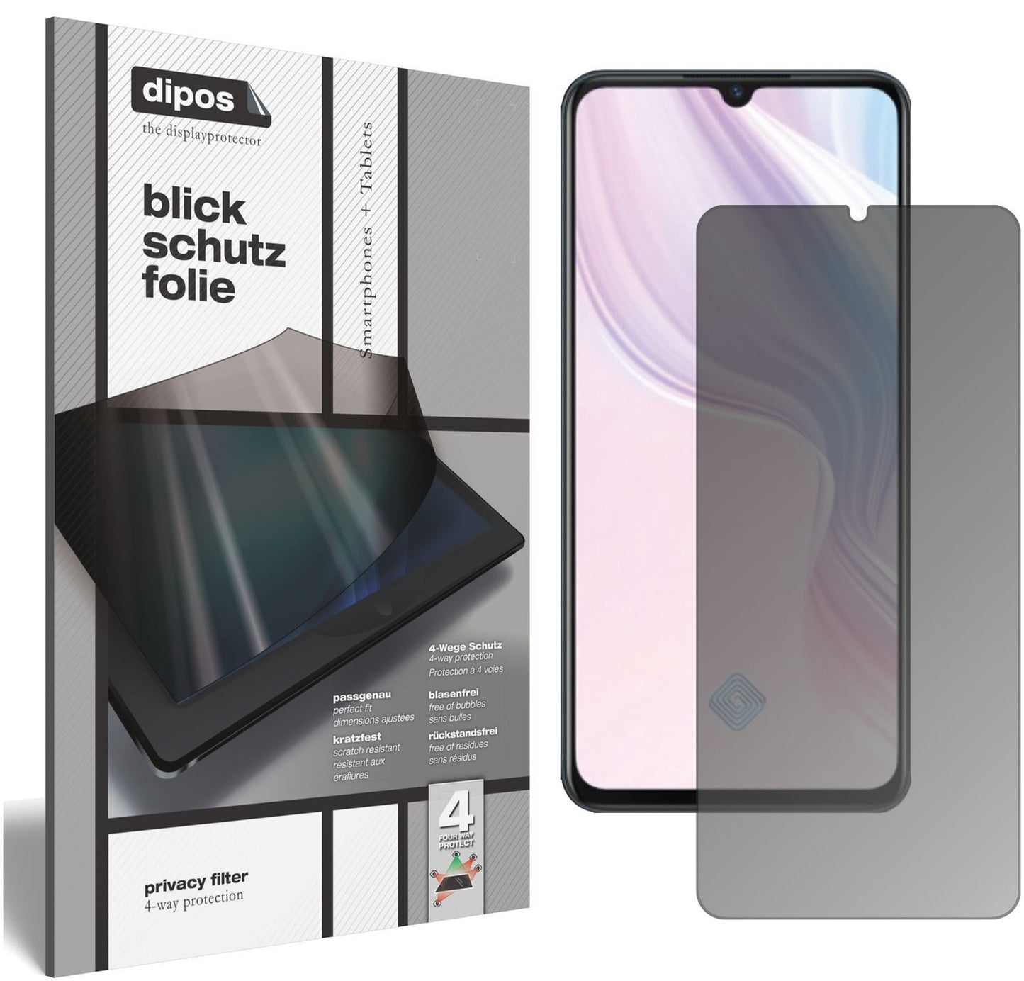 Blickschutzfolie für Vivo Y9s matt Schutzfolie Pri (1)