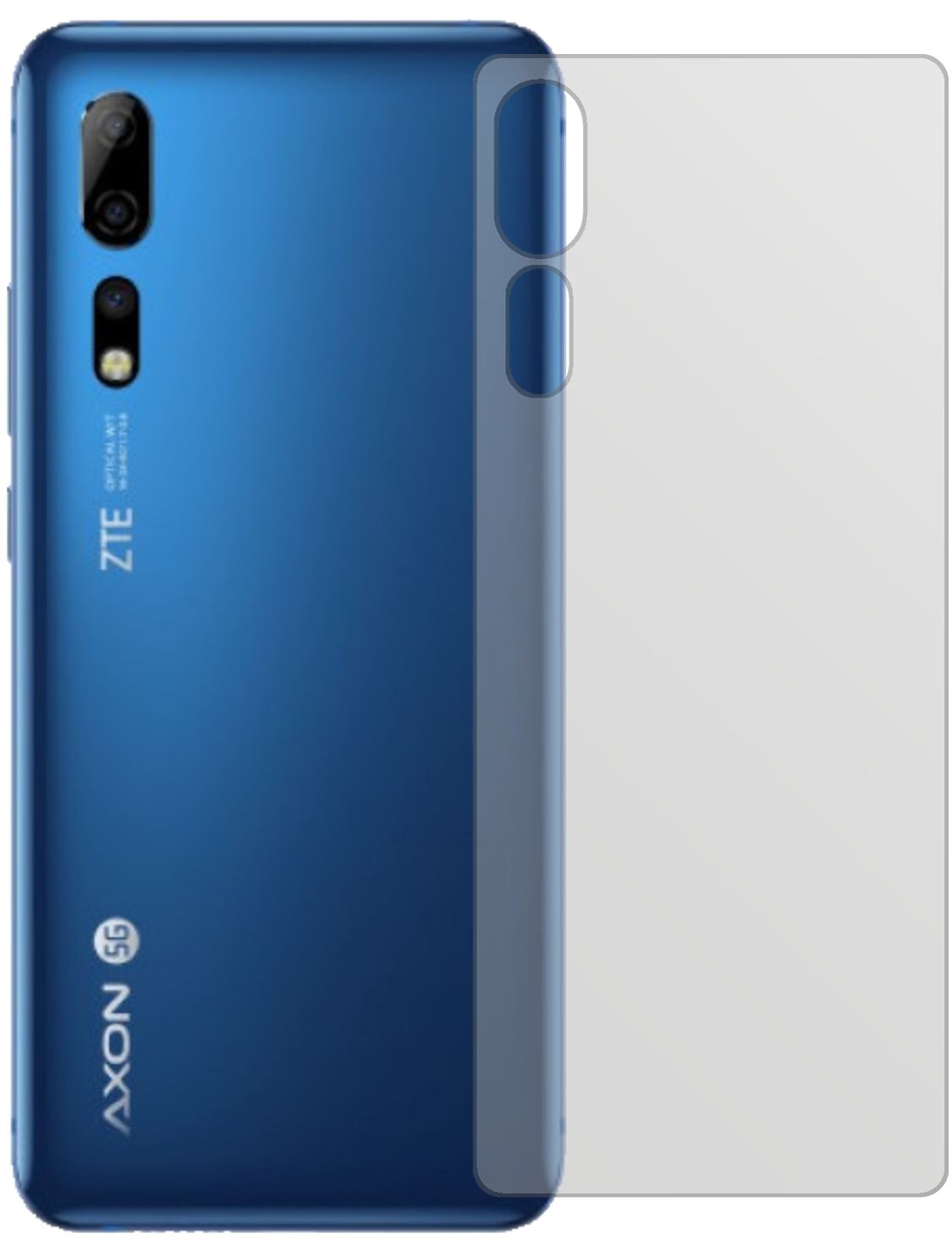 2x Schutzfolie matt für ZTE Axon 10s Pro 5G Rückse (2)