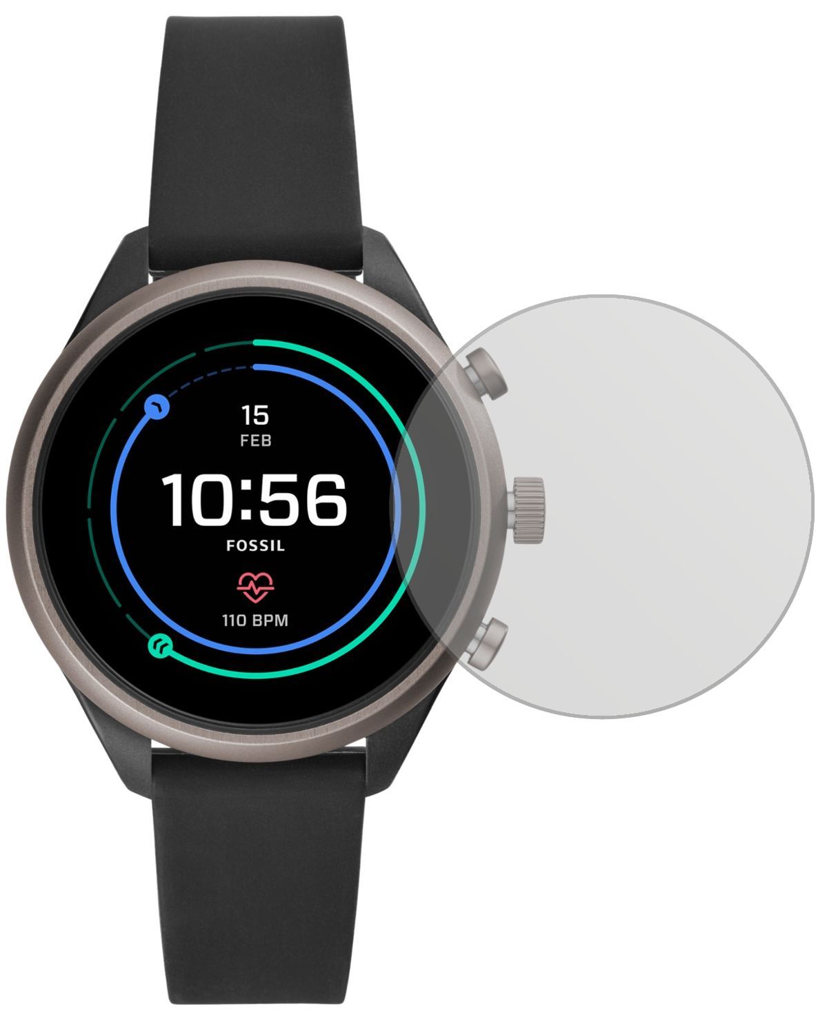 1x Schutzfolie matt für Fossil Sport Smartwatch Di (2)