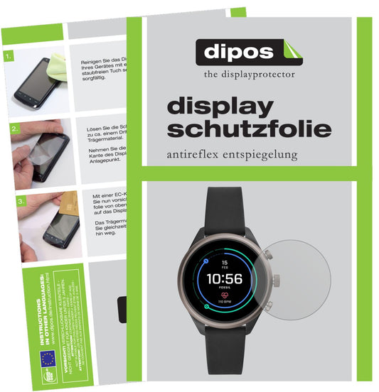 2x Schutzfolie matt für Fossil Sport Smartwatch Di (1)