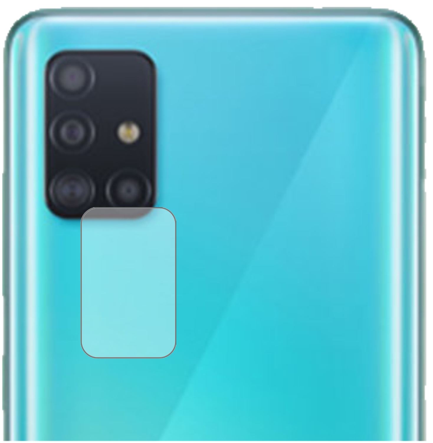 1x 9H Schutzfolie für Samsung Galaxy A51 Kameralin (2)