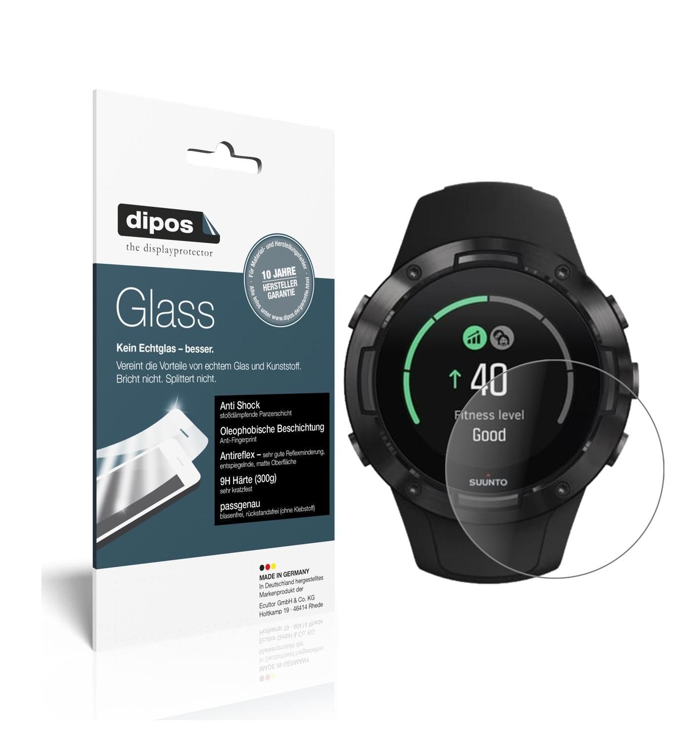 2x 9H Schutzfolie matt für Suunto 5 Panzerfolie (1)