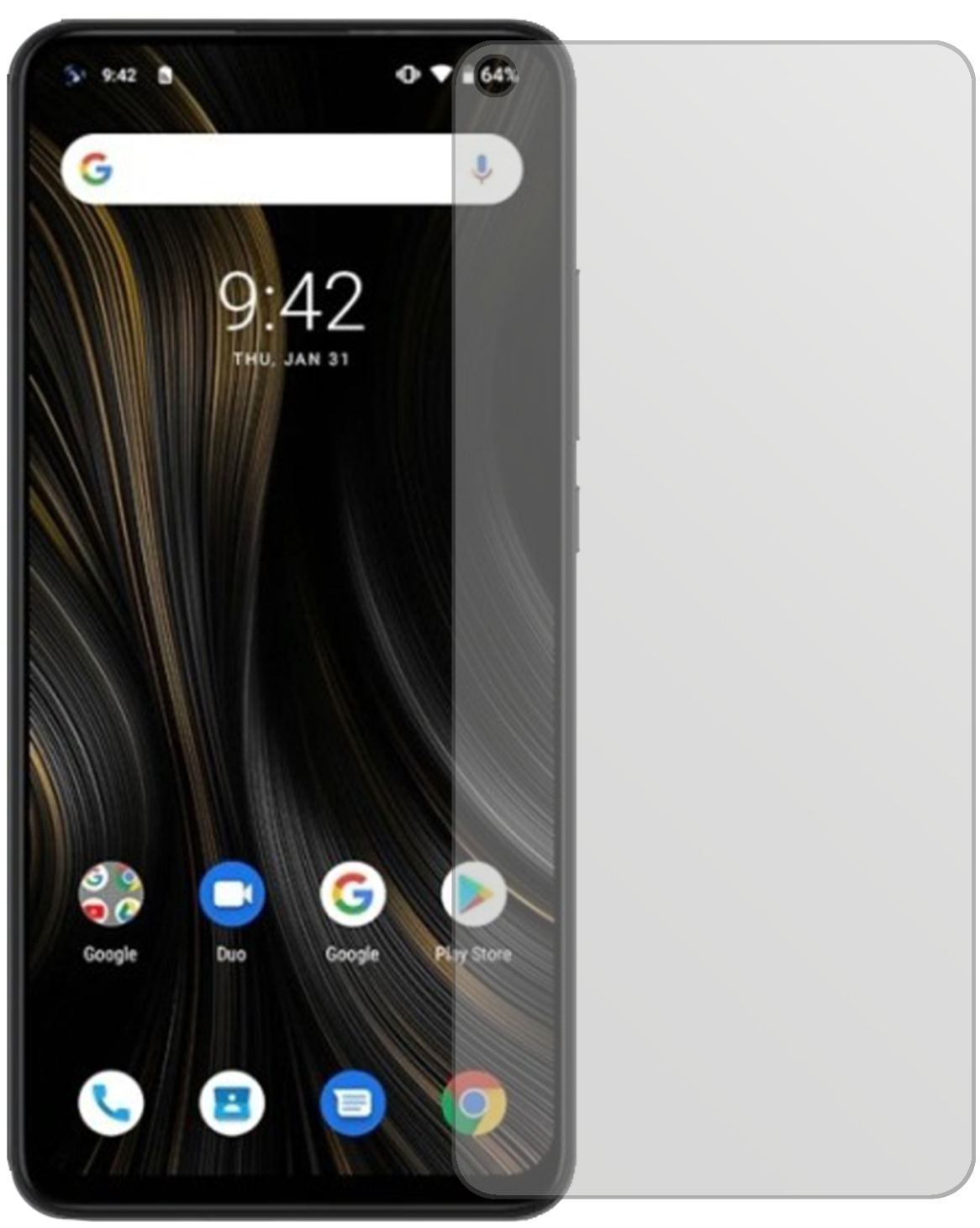 2x Schutzfolie matt für Umidigi Power 3 Display-Sc (2)