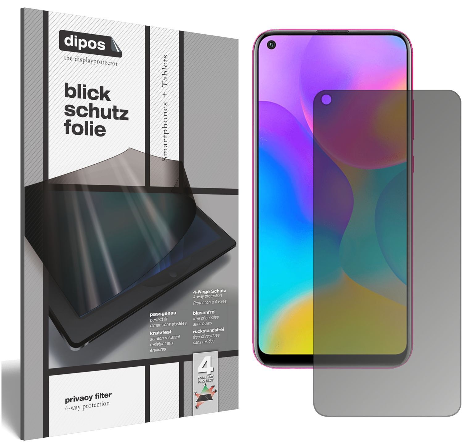 Blickschutzfolie für Huawei Enjoy 10 matt Schutzfo (1)