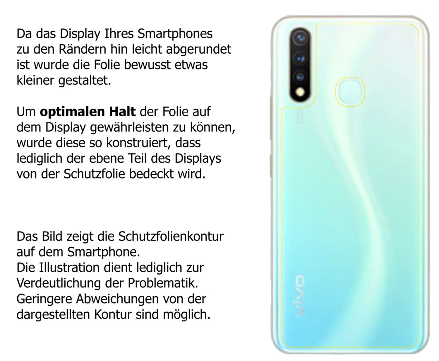 2x Schutzfolie klar für Vivo U20 Rückseite Display (5)