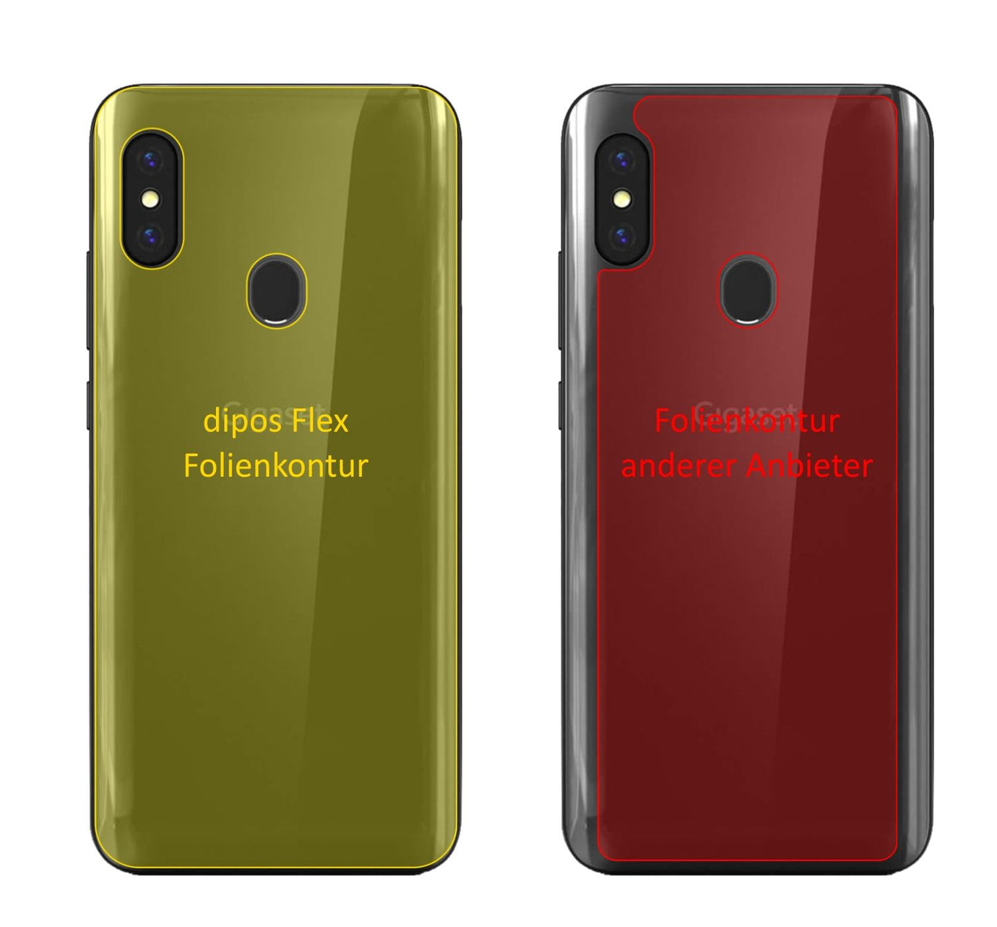 2x 3D Full Cover Schutzfolie für Gigaset GS290 Rüc (2)