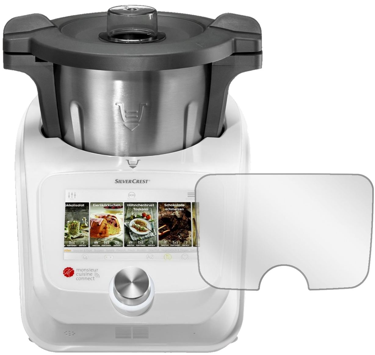 2x Schutzfolie klar für SilverCrest Monsieur Cuisi (2)