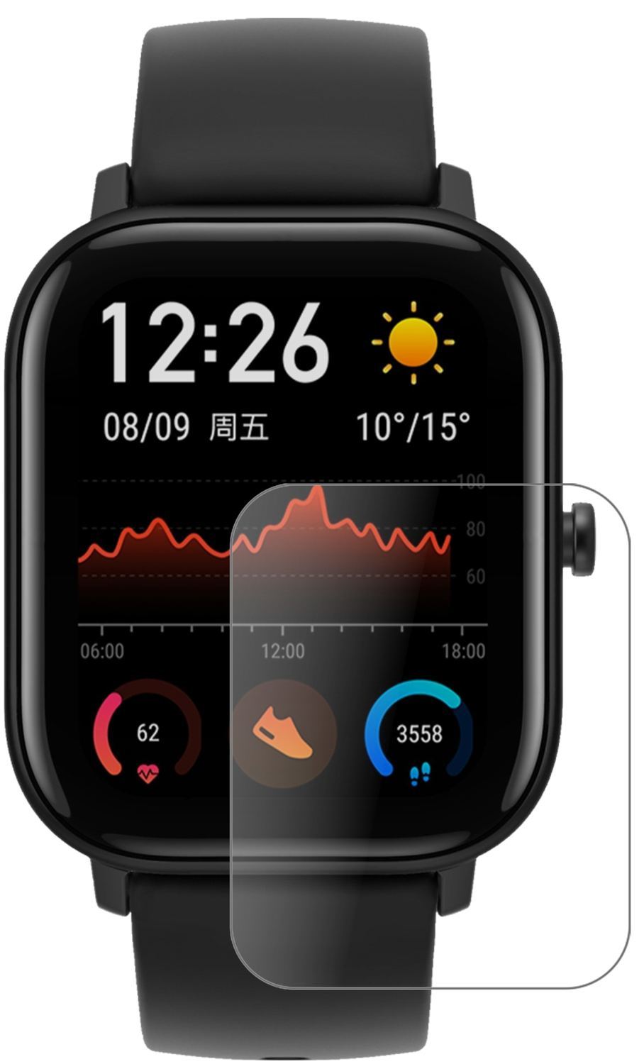 2x 9H Schutzfolie matt für Huami Amazfit GTS Panze (2)