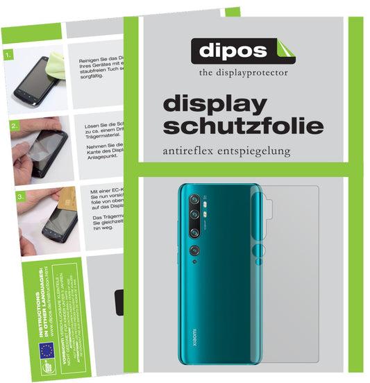 1x Schutzfolie matt für Xiaomi Mi Note 10 Rückseit (1)